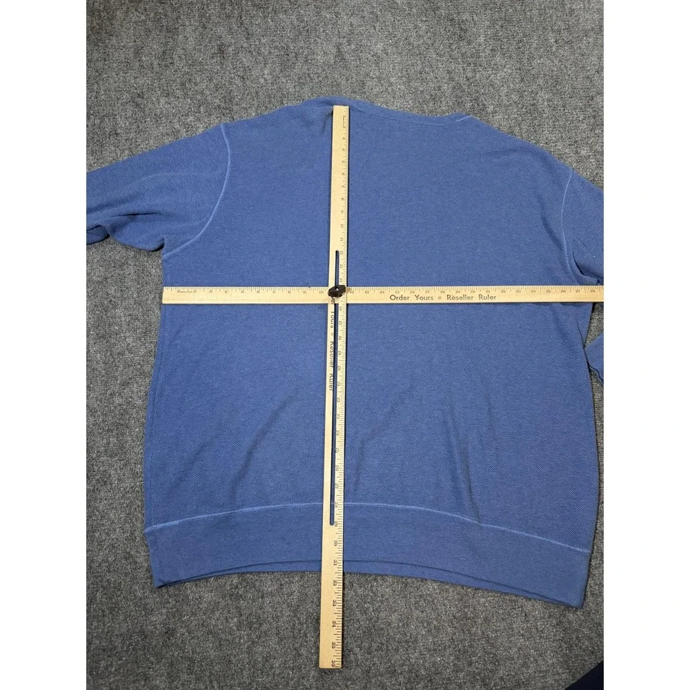 Polo Ralph Lauren Sweater Mens 2XB Blue Cotton Crewneck Knit Pullover Casual - Picture 7 of 11
